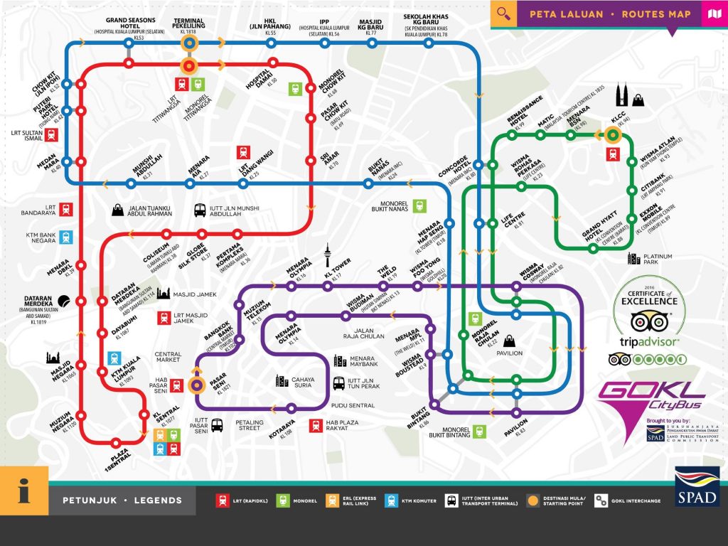 Go KL bus route map
