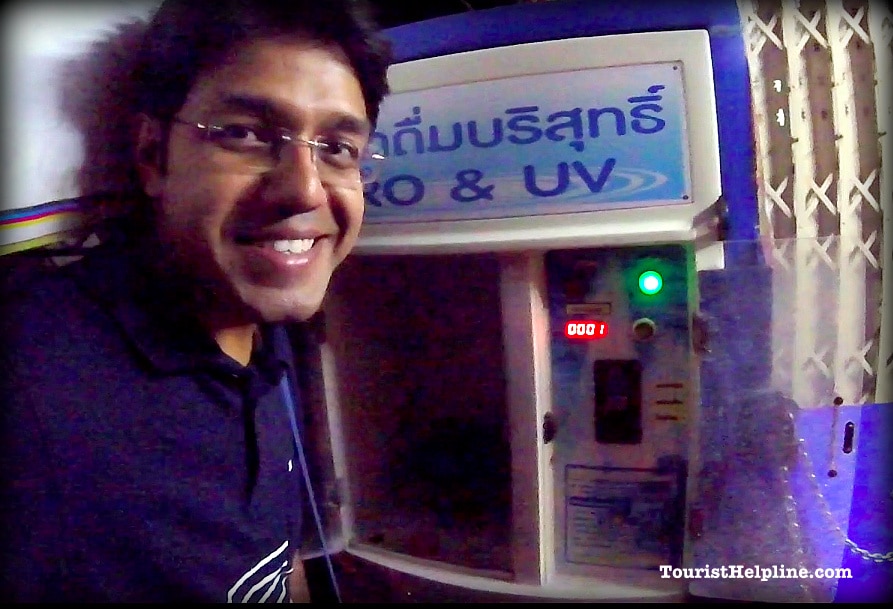 Getting free drinking water and cheap food in Thailand